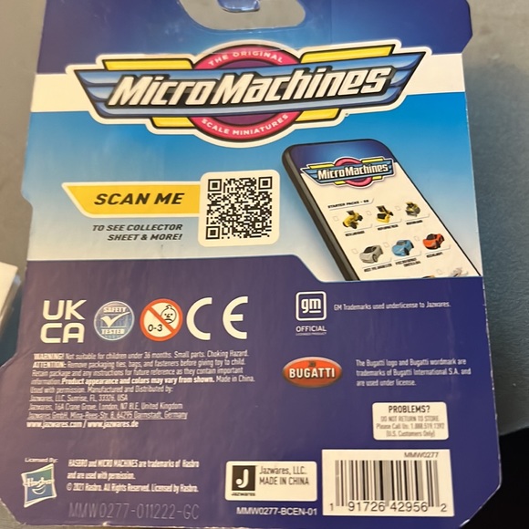 Micro Machines 2-Pack Series 1 #012 Cycle & Bugatti Chiron: Target Exclusive Toy - Picture 4 of 5